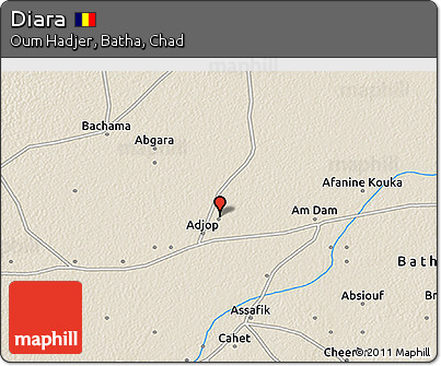 Shaded Relief 3D Map of Diara
