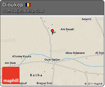 Shaded Relief 3D Map of Dioukop