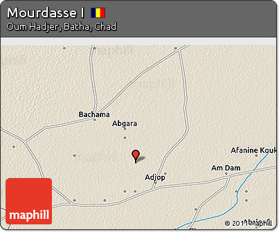 Shaded Relief 3D Map of Mourdasse I