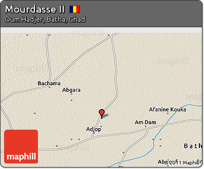 Shaded Relief 3D Map of Mourdasse II