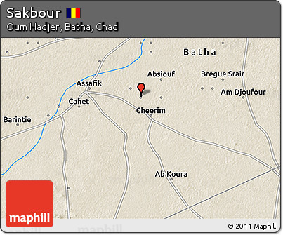 Shaded Relief 3D Map of Sakbour