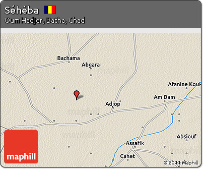 Shaded Relief 3D Map of Séhéba