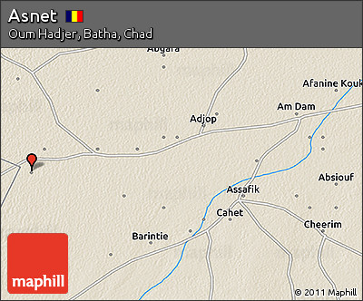Shaded Relief 3D Map of Asnet