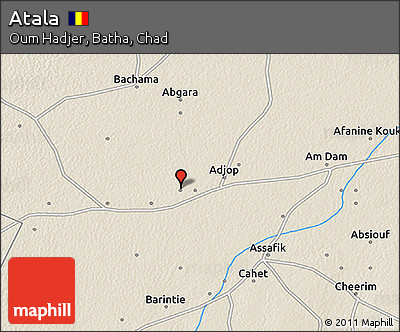 Shaded Relief 3D Map of Atala