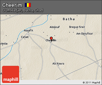 Shaded Relief 3D Map of Chéerim