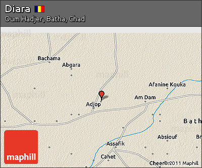 Shaded Relief 3D Map of Diara