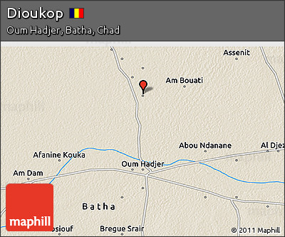 Shaded Relief 3D Map of Dioukop