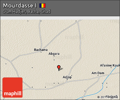 Shaded Relief 3D Map of Mourdasse I