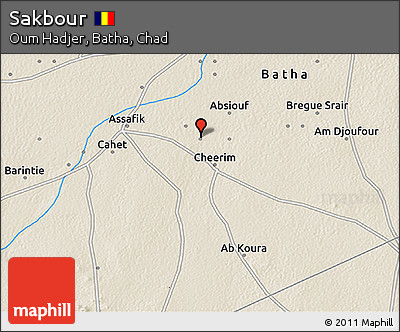 Shaded Relief 3D Map of Sakbour