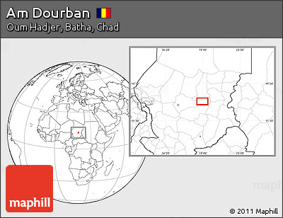 Blank Location Map of Am Dourban