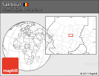 Blank Location Map of Sakbour