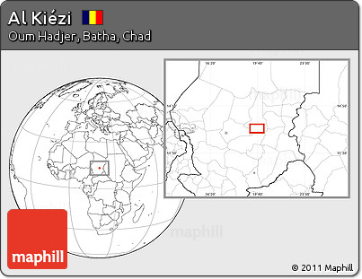 Blank Location Map of Al Kiézi