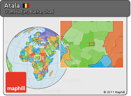 Political Location Map of Atala