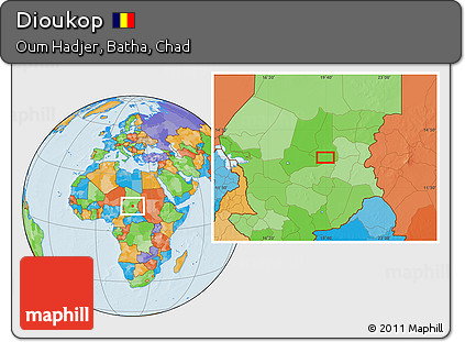 Political Location Map of Dioukop