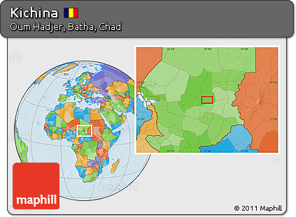 Political Location Map of Kichina