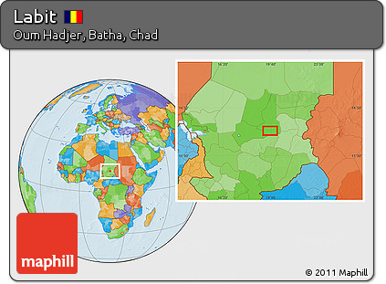 Political Location Map of Labit