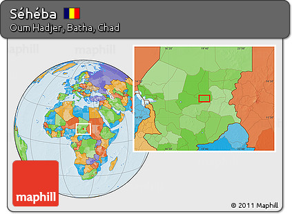 Political Location Map of Séhéba