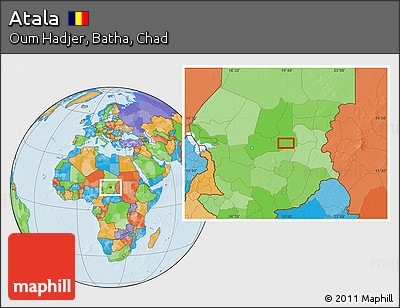 Political Location Map of Atala