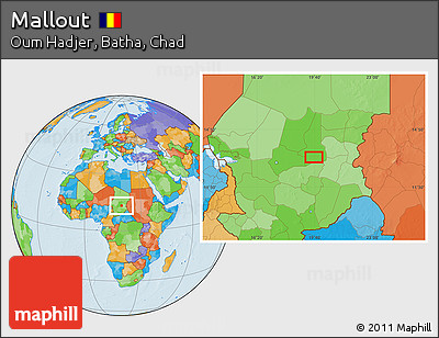 Political Location Map of Mallout