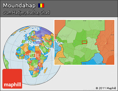 Political Location Map of Moundahap