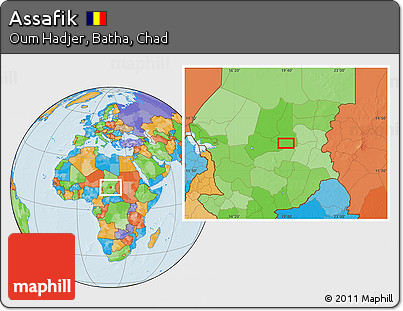 Political Location Map of Assafik