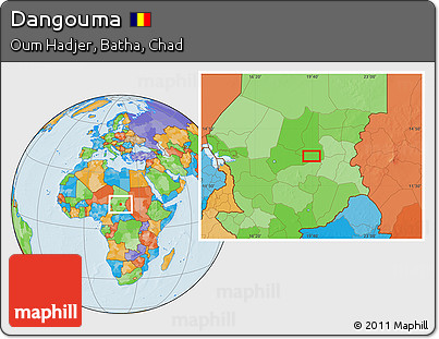 Political Location Map of Dangouma