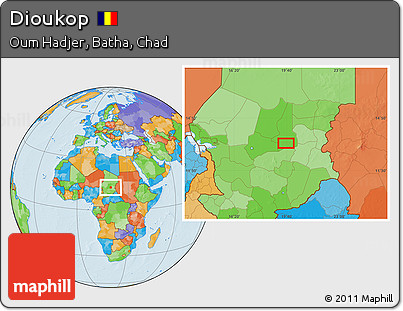 Political Location Map of Dioukop