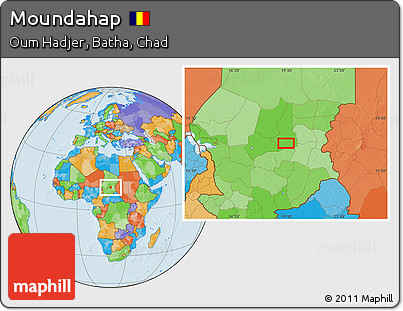 Political Location Map of Moundahap