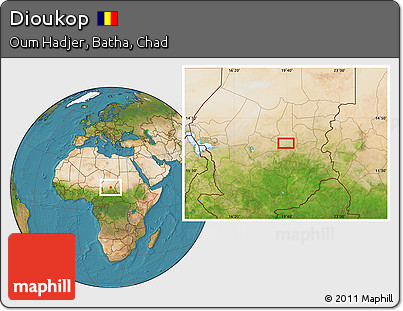 Satellite Location Map of Dioukop