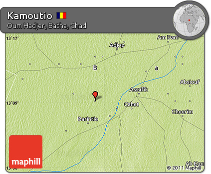 Physical Map of Kamoutio