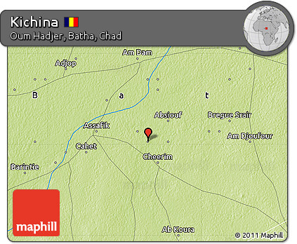 Physical Map of Kichina