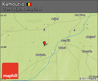 Physical Map of Kamoutio