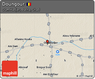 Shaded Relief Map of Doungour