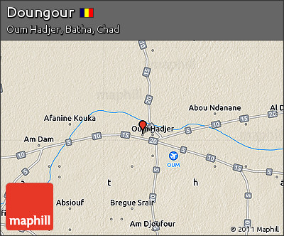 Shaded Relief Map of Doungour
