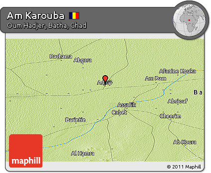Physical Panoramic Map of Am Karouba