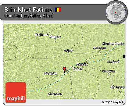 Physical Panoramic Map of Bihr Khet Fatime