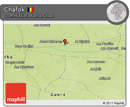 Physical Panoramic Map of Chafok