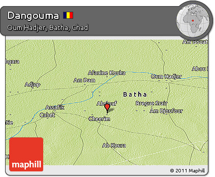 Physical Panoramic Map of Dangouma