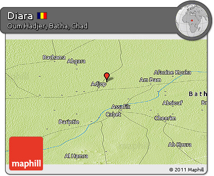 Physical Panoramic Map of Diara