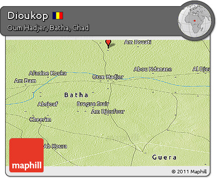 Physical Panoramic Map of Dioukop
