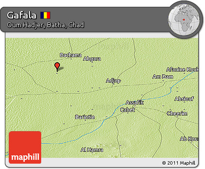 Physical Panoramic Map of Gafala