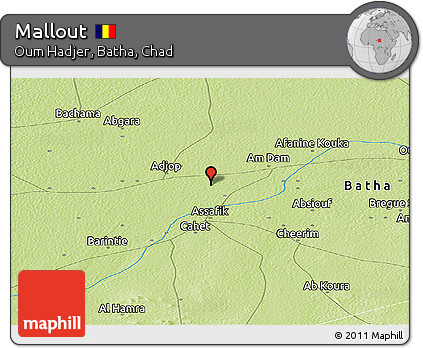 Physical Panoramic Map of Mallout