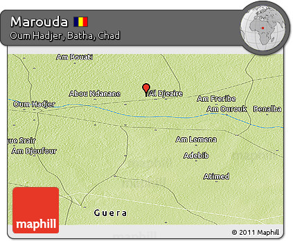Physical Panoramic Map of Marouda