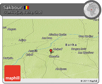 Physical Panoramic Map of Sakbour