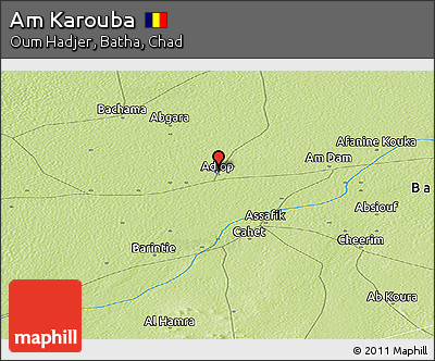 Physical Panoramic Map of Am Karouba