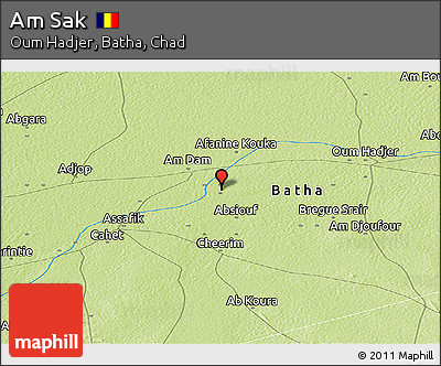 Physical Panoramic Map of Am Sak