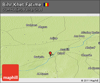 Physical Panoramic Map of Bihr Khet Fatime