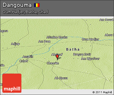 Physical Panoramic Map of Dangouma