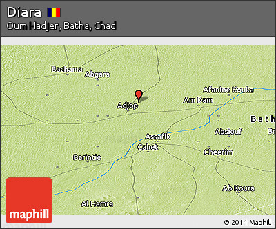 Physical Panoramic Map of Diara