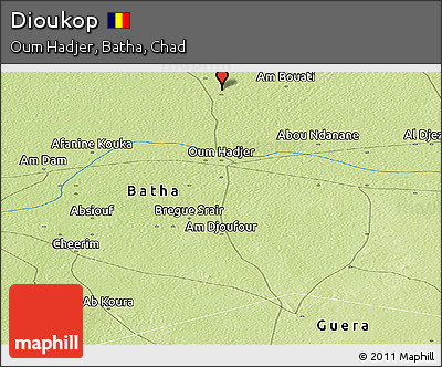 Physical Panoramic Map of Dioukop